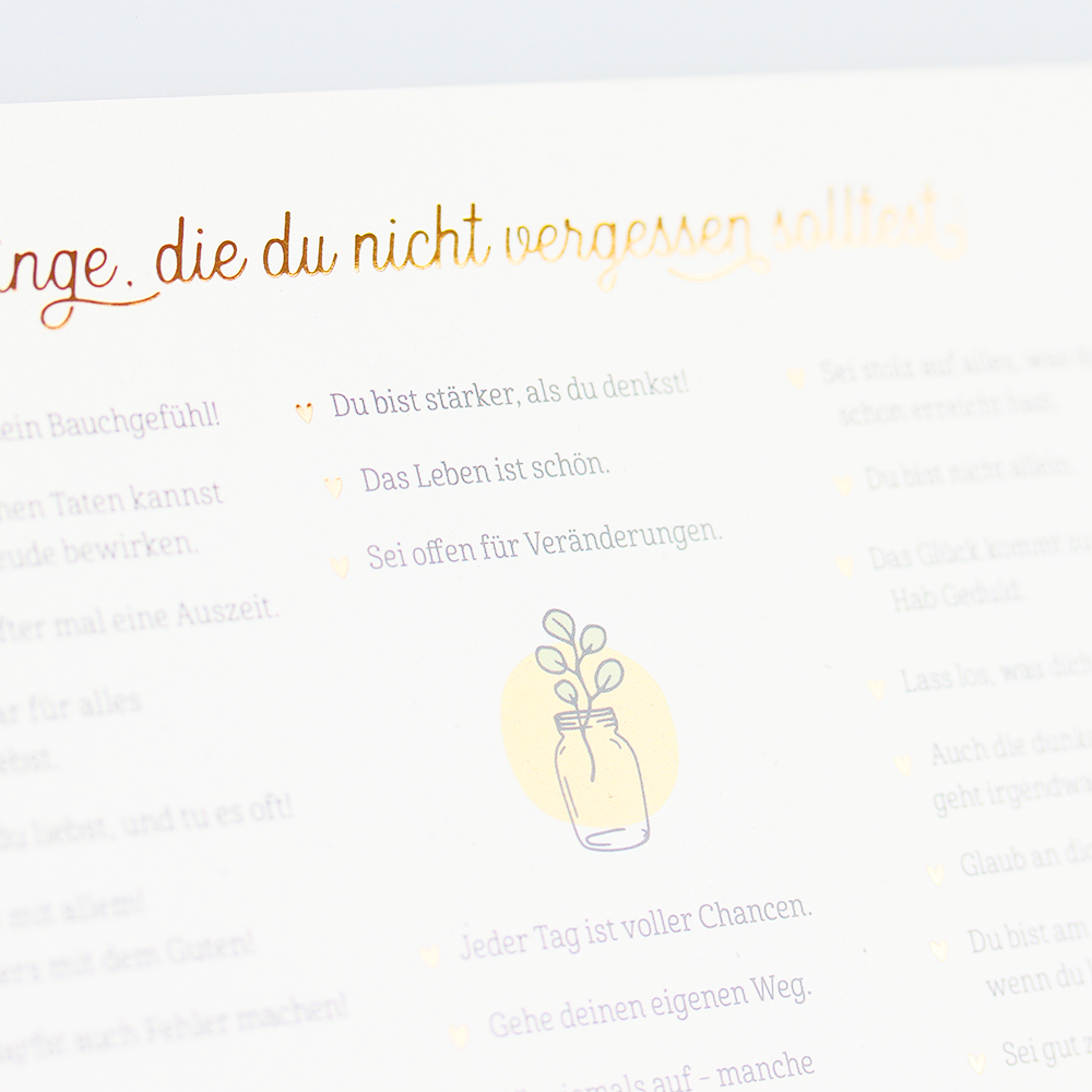 Dinge, die du nicht vergessen solltest