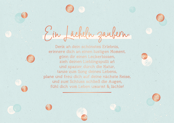 Ein Lächeln zaubern