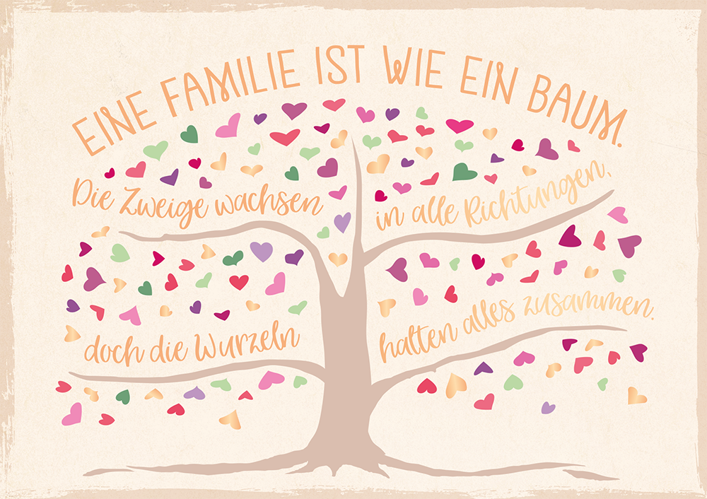 Eine Familie ist wie ein Baum ️ Grafik Werkstatt