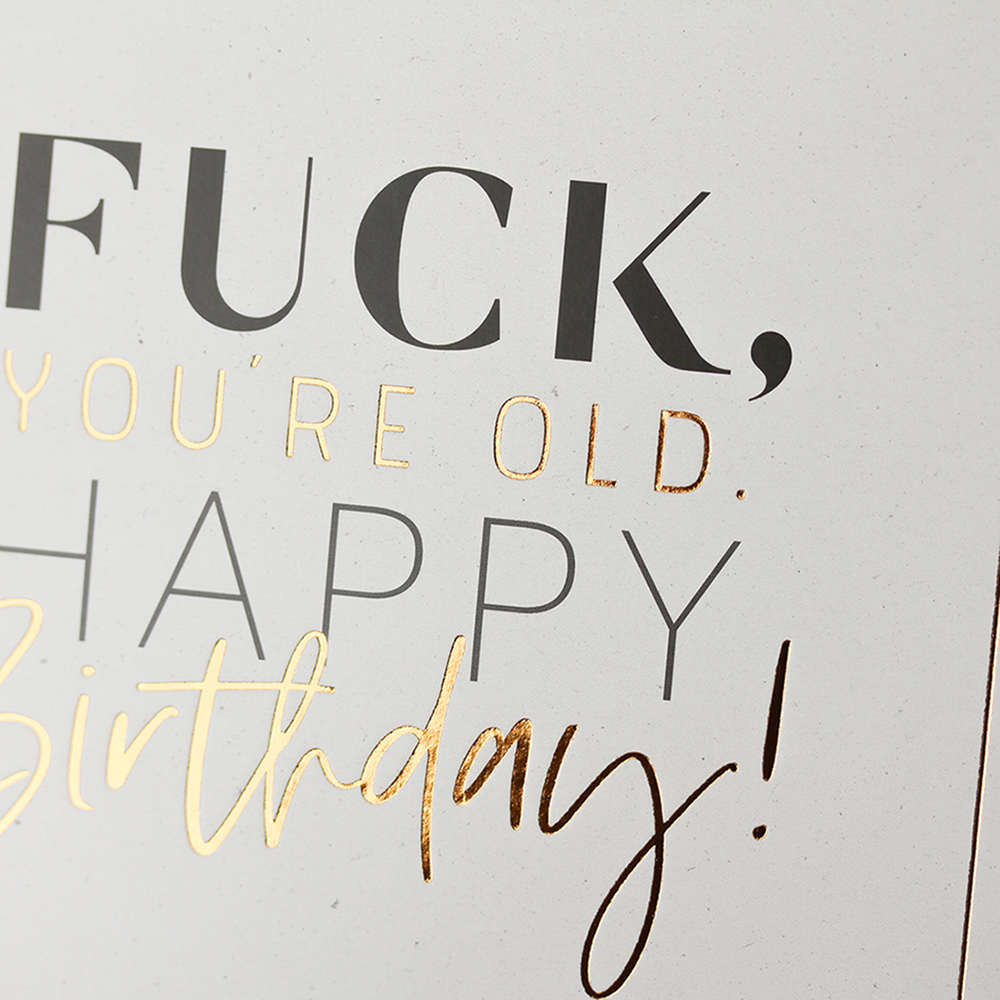 Fuck, you're old....