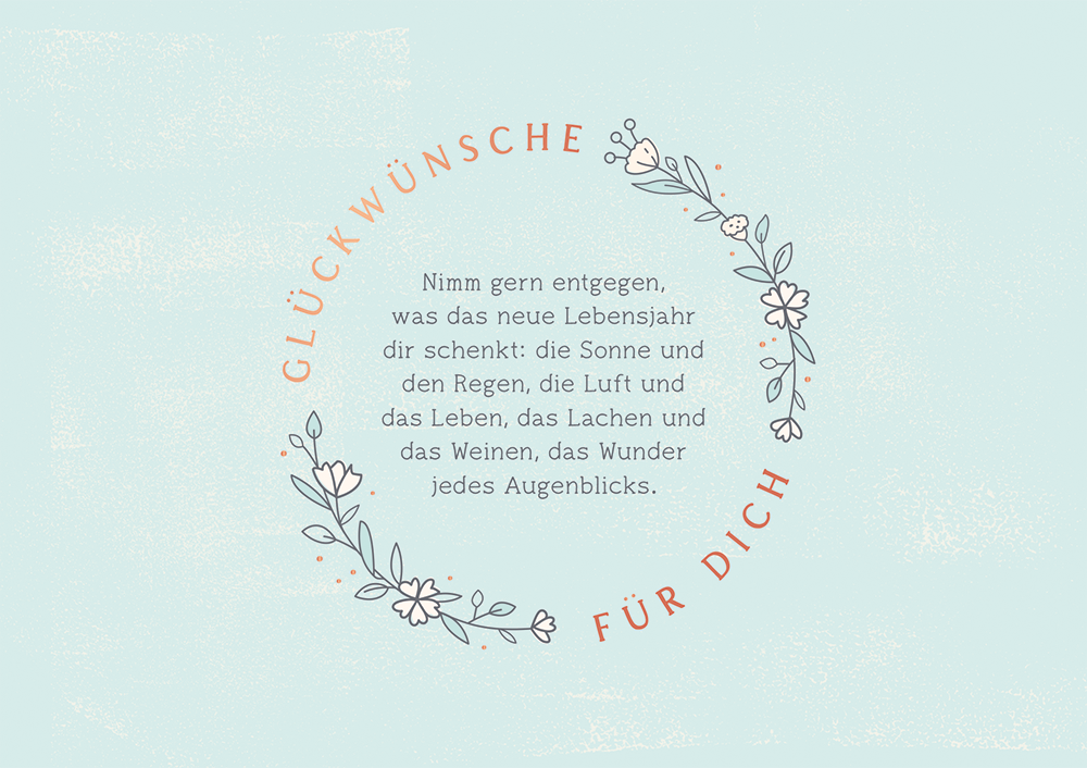 Glückwüsche für dich ️ Grafik Werkstatt