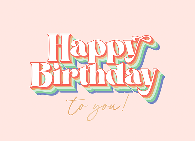 Happy Birthday to you!