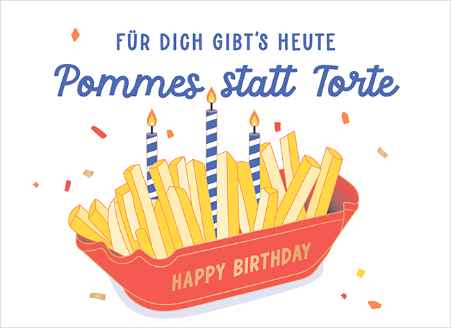 Pommes statt Torte...