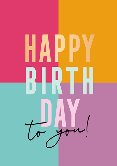 Happy Birthday to you!