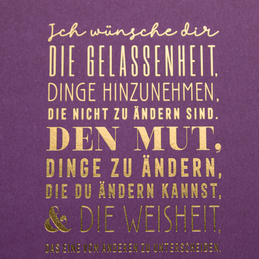 Ich wünsche dir...