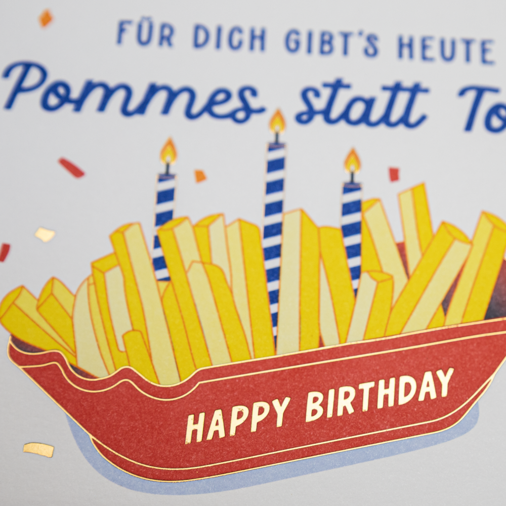 Pommes statt Torte...
