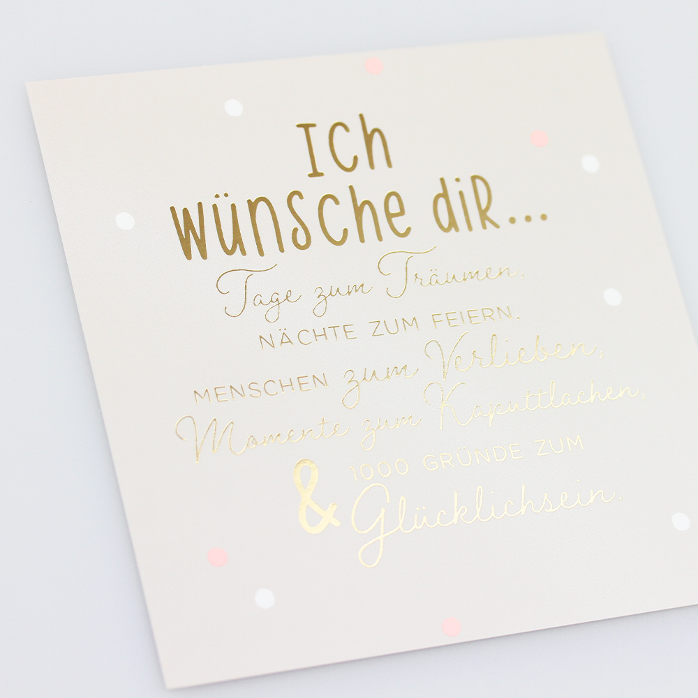 Ich wünsche dir...