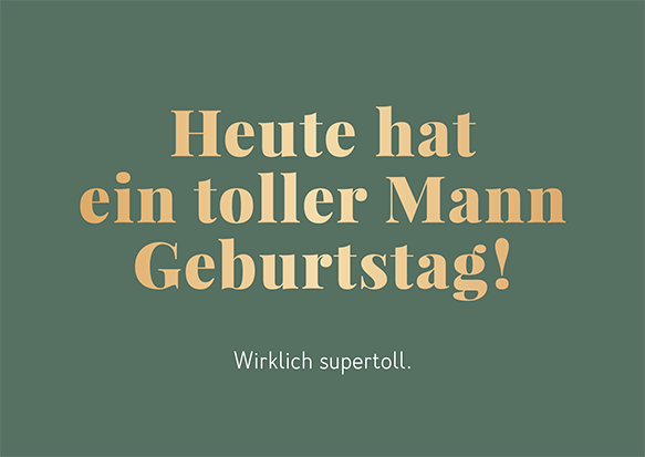 toller Mann...