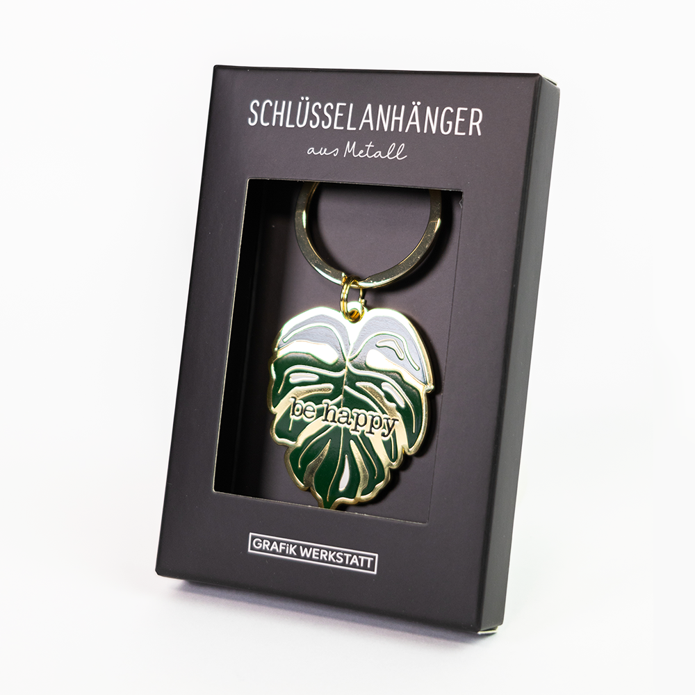 Schlüsselanhänger Schreibkram Manufaktur be happy
