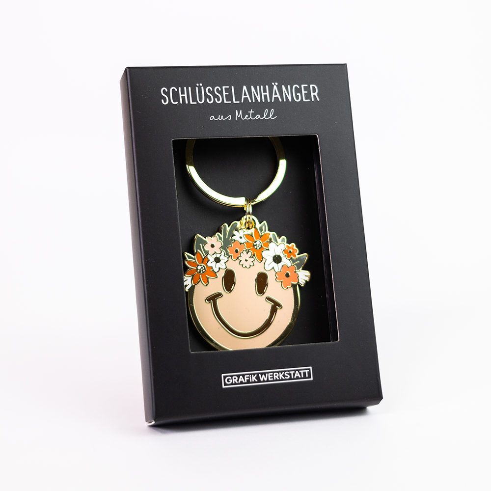 Schlüsselanhänger Schreibkram Manufaktur Smiley