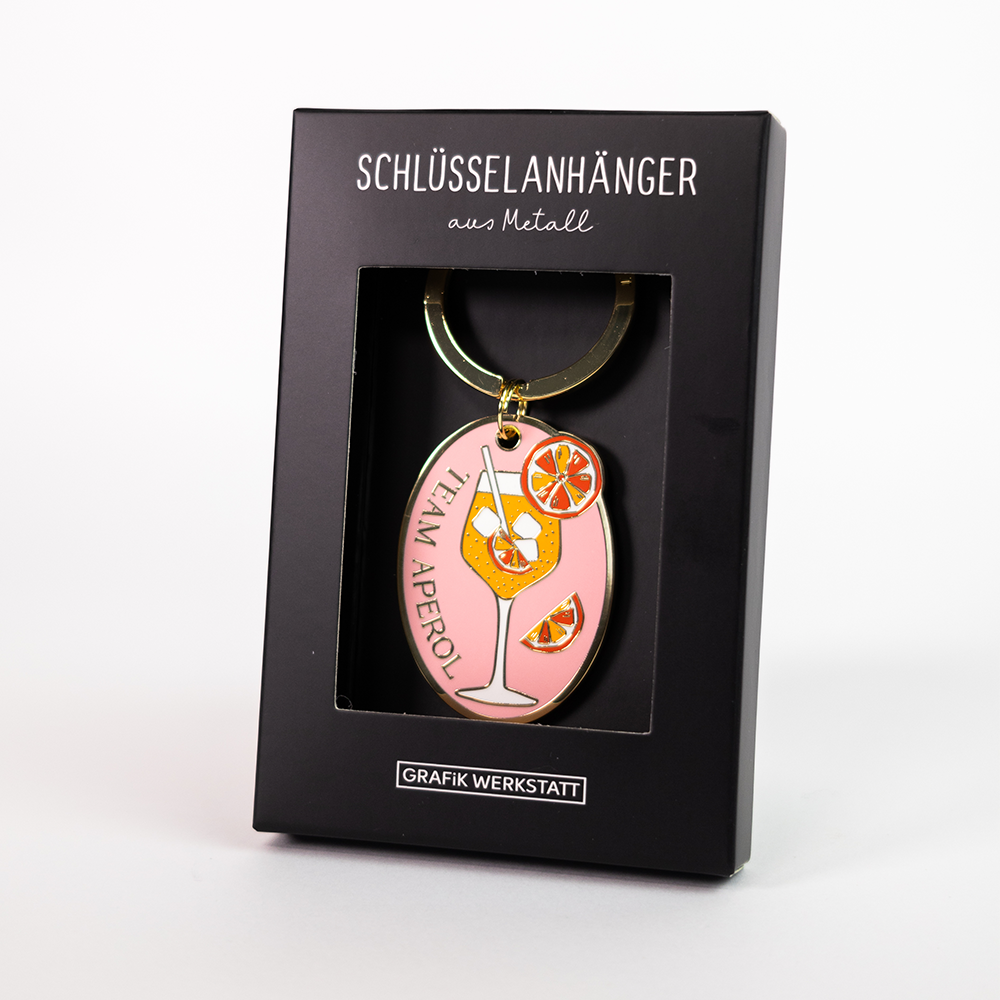 Schlüsselanhänger Schreibkram Manufaktur Team Aperol