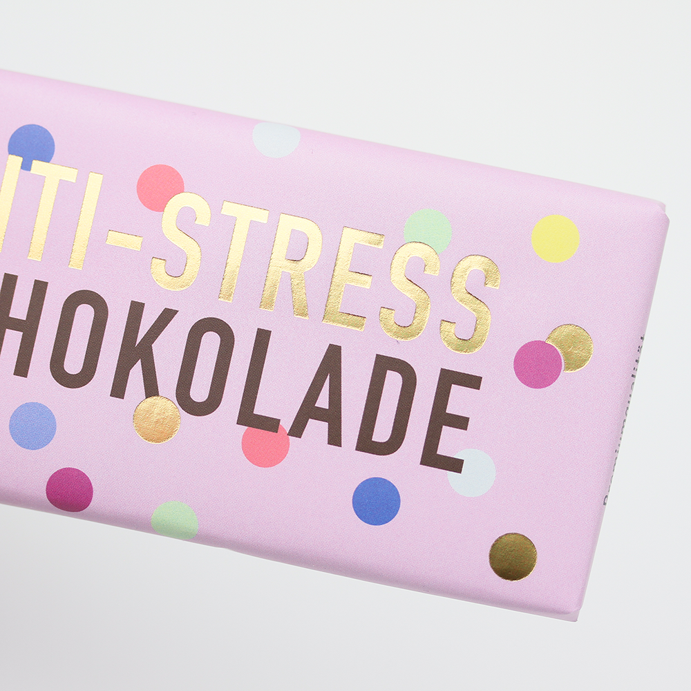 Schoko 30g Anti-Stress Schokolade Goldveredelung