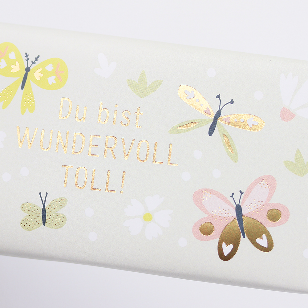 Schoko 30g Du bist wundervoll toll! Goldveredelung