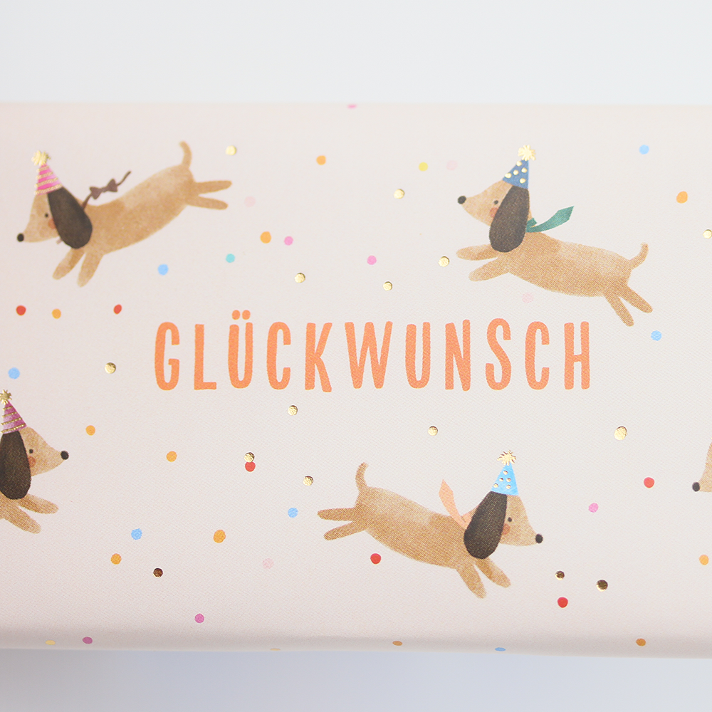 Schoko 30g Glückwunsch Goldveredelung (Hunde)
