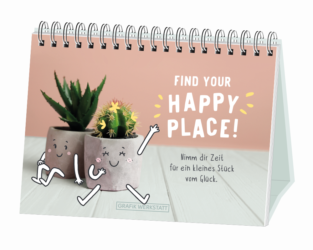 Spiralbuch klein Find your happy place 