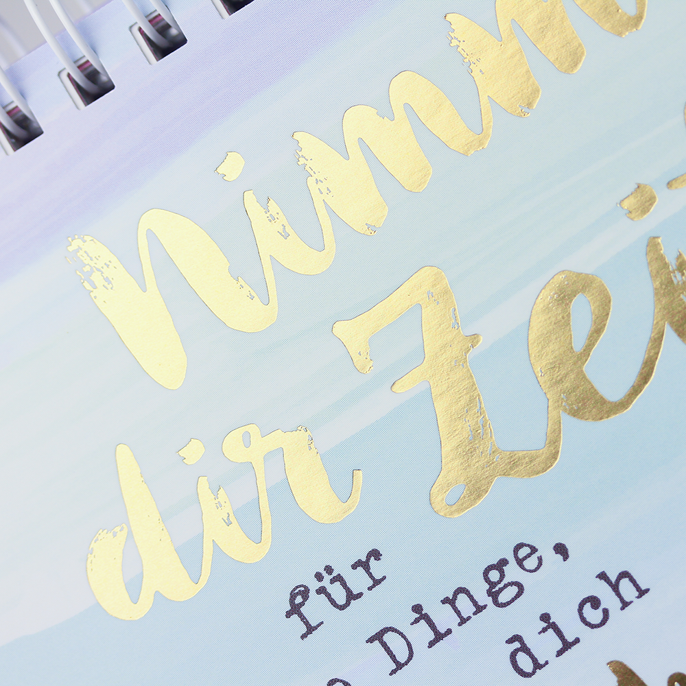 Spiralbuch klein Nimm dir Zeit für die Dinge, die dich glücklich machen 