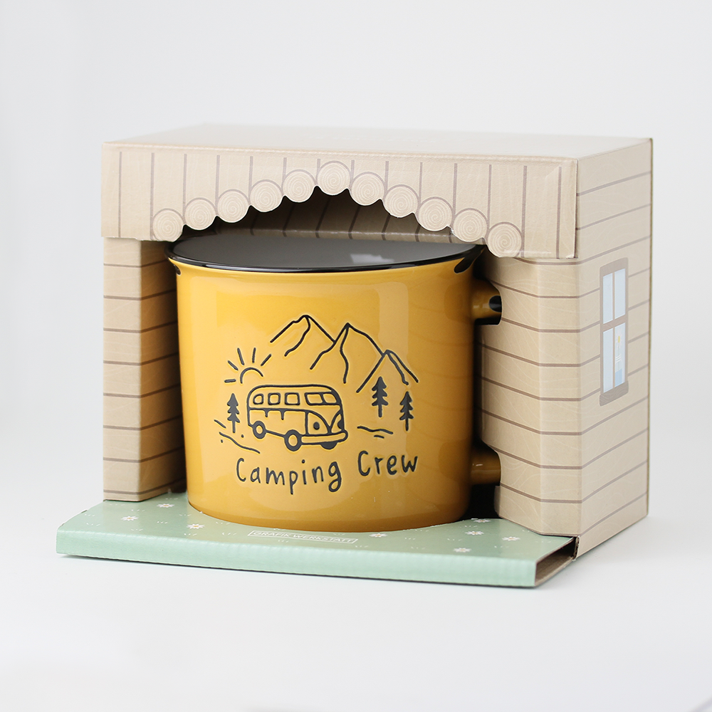 Becher Vintage Bergglück Camping Crew