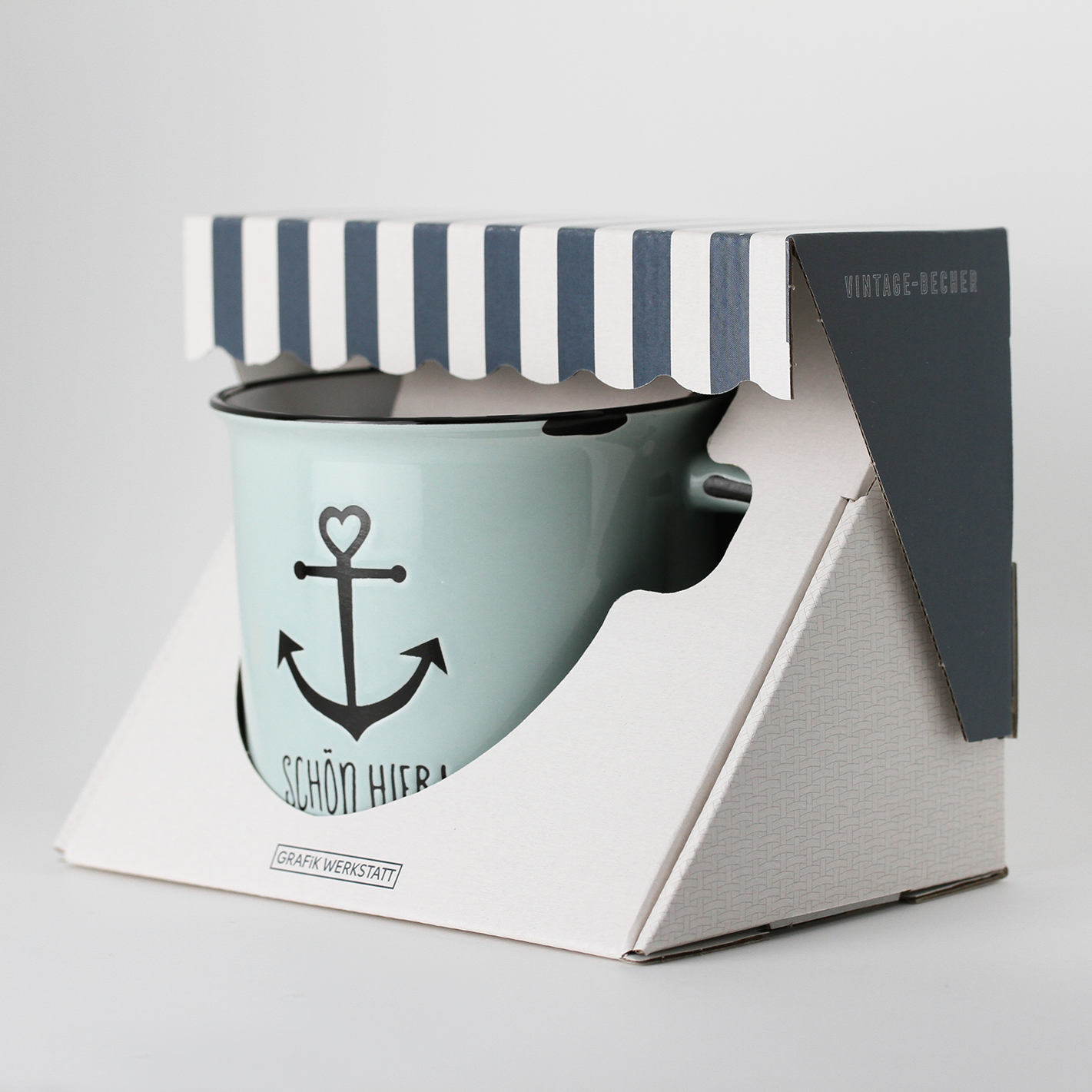 Becher Vintage Maritim Schön hier!