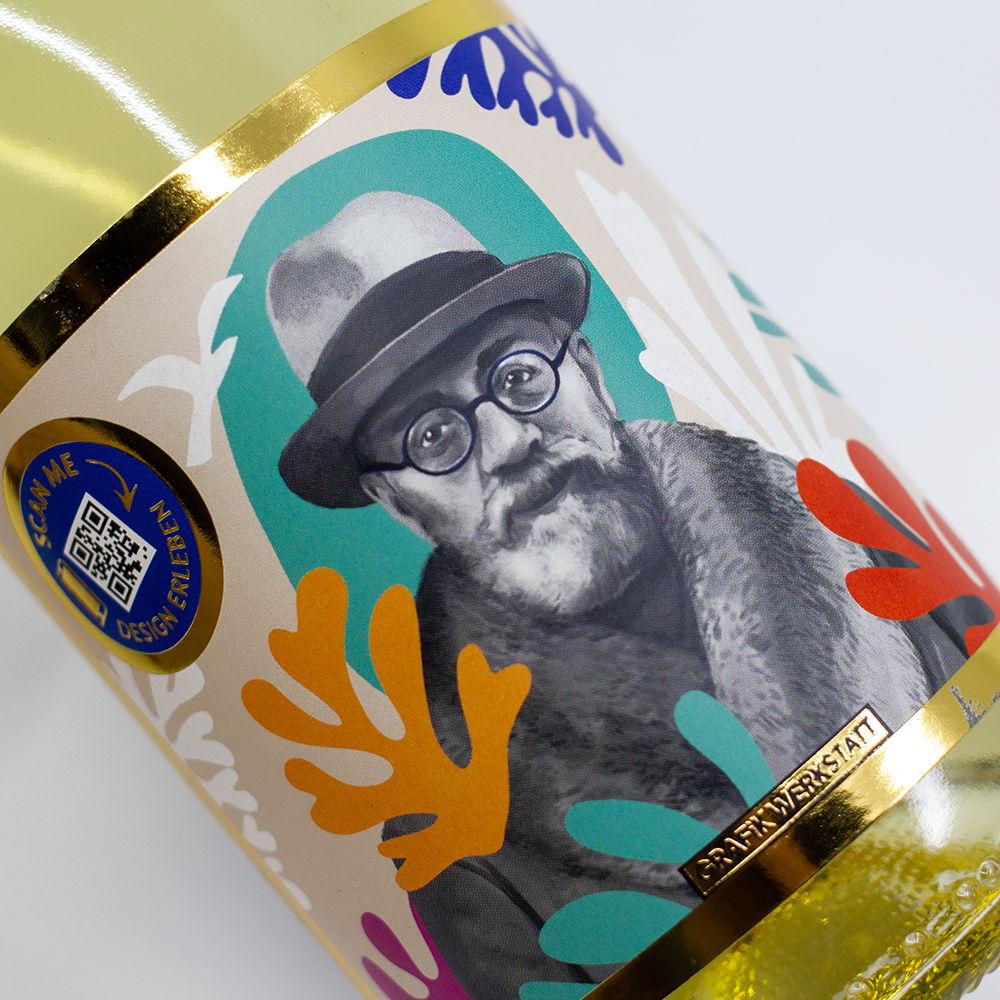 Weinflasche Weißwein 0,75l Genuss & Design Henri Matisse