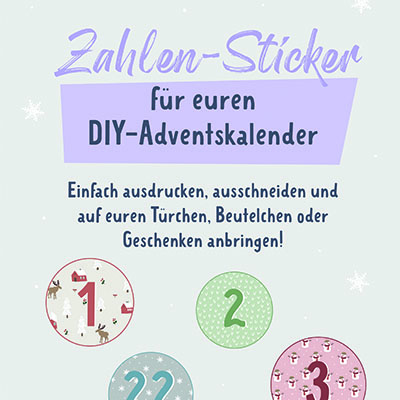 Adventskalender Zahlen-Sticker