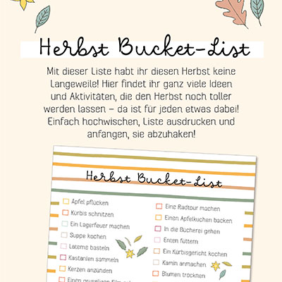 Herbst Bucket-List