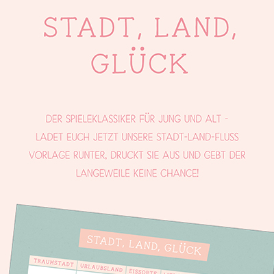 Stadt, Land, Glück