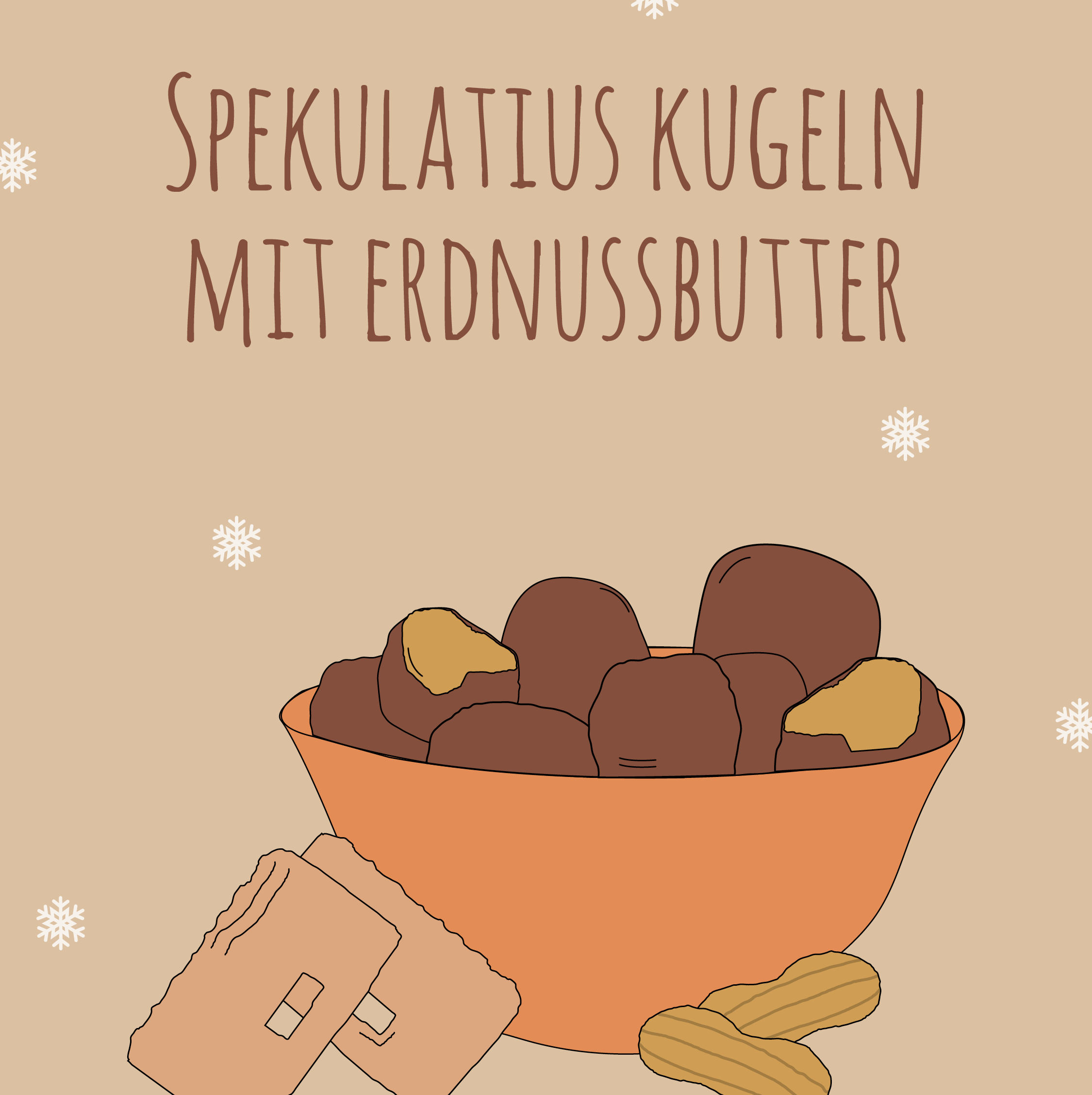 Spekulatius-Kugeln mit Erdnussbutter