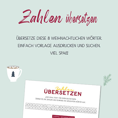 Zahlen übersetzen Weihnachten