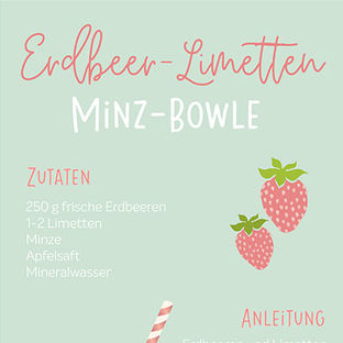 Erdbeer-Minz-Bowle